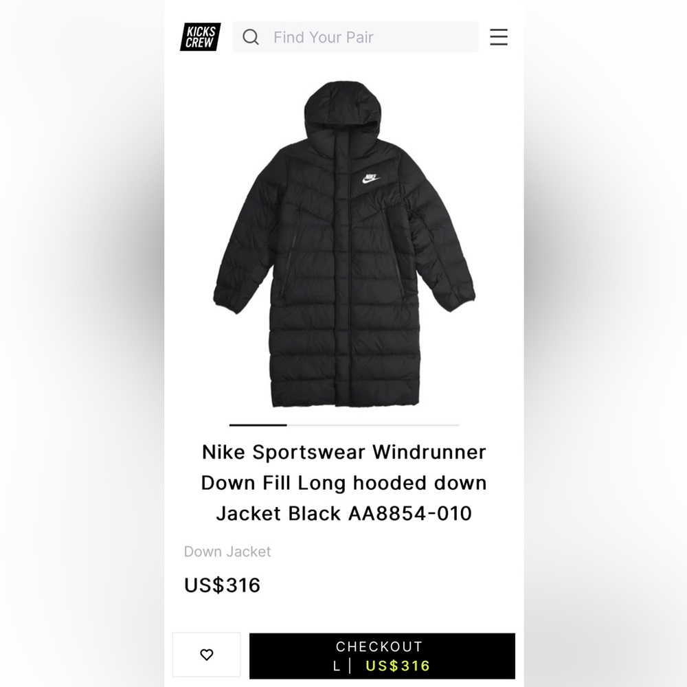 Nike Sportswear Windrunner Long Puffer jacket